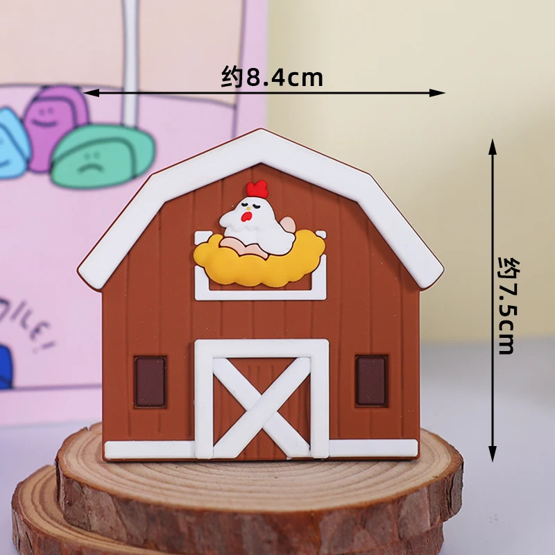Farm Critters Kuchenaufsatz, Yaks, Ponys, Schaf, Ferkel, Hühner, Bauernhof, Gewächshaus, Holzhaus, Junge, Mädchen, ein Geburtstag, Kuchendekoration – Detail 8