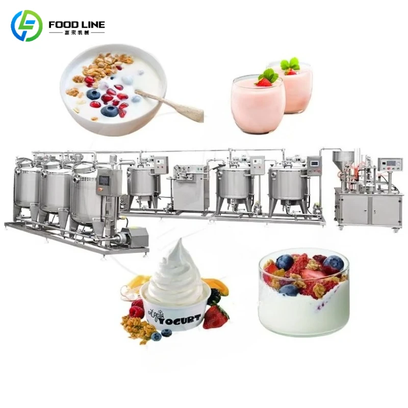 Customized Yogurt Production Line Yogurt Making Machine with Milk Pasteurizer Fermenter and Filling Equipment