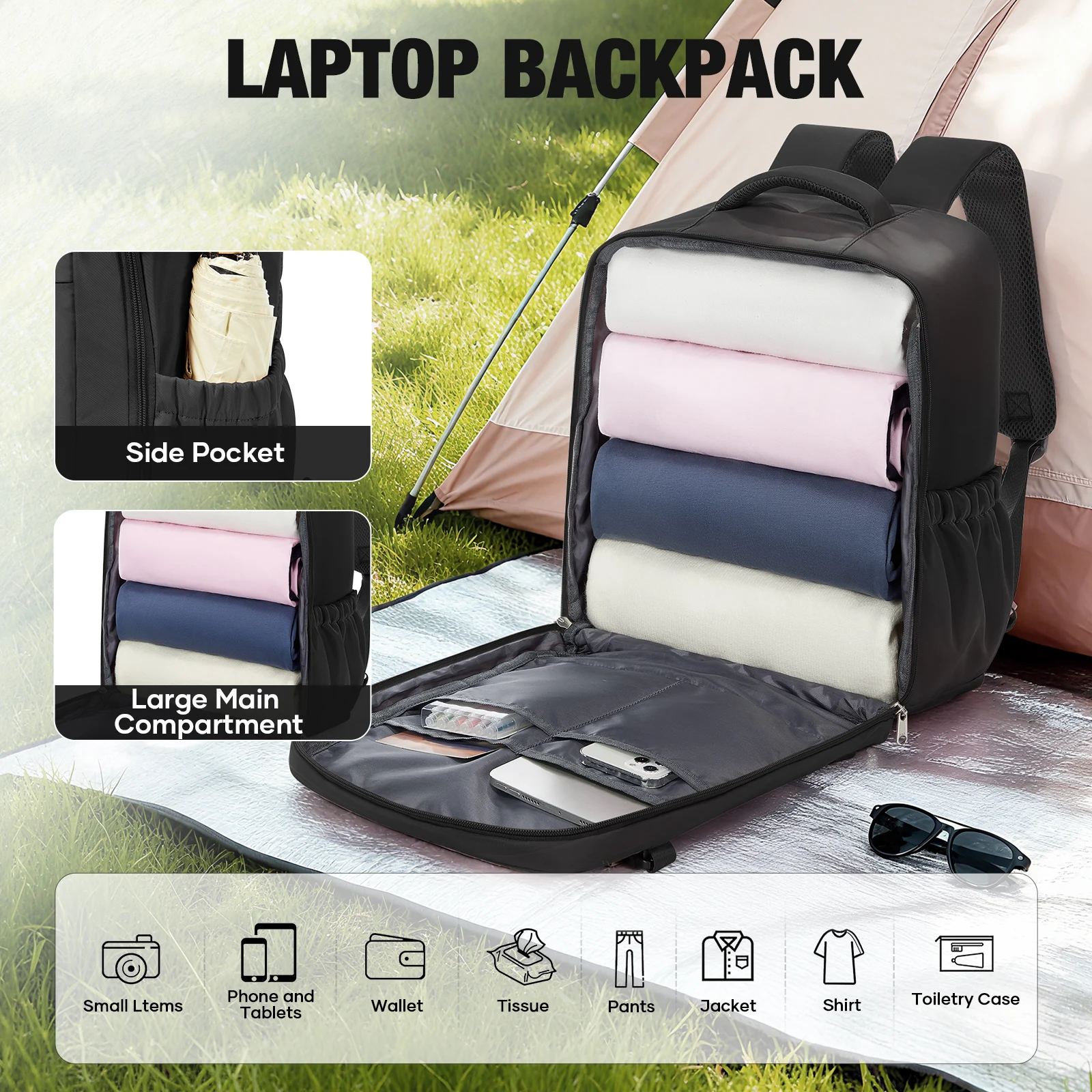 حقيبة الظهر السفر 40x20x30 Ryanair حقيبة لابتوب الموضة المرأة مقاوم للماء على ظهره المقصورة حقيبة حمل على حقيبة ظهر للكمبيوتر المحمول حقيبة مدرسية #2