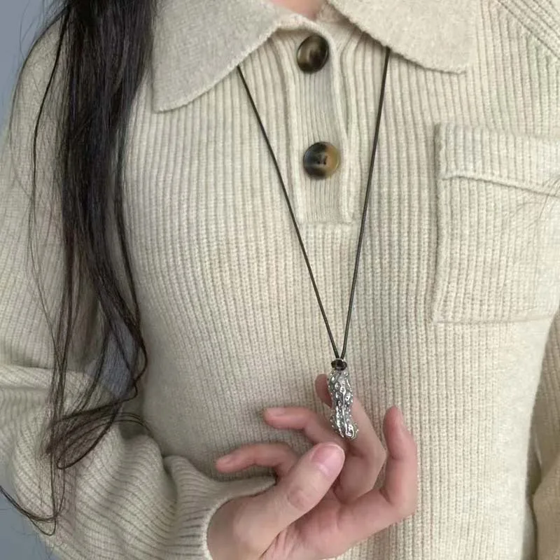 الإبداعية الفول السوداني قلادة قلادة جديدة سترة سلسلة حسن الحظ الميمون مجوهرات حبل سلسلة قلادة سحر الإكسسوارات هدية