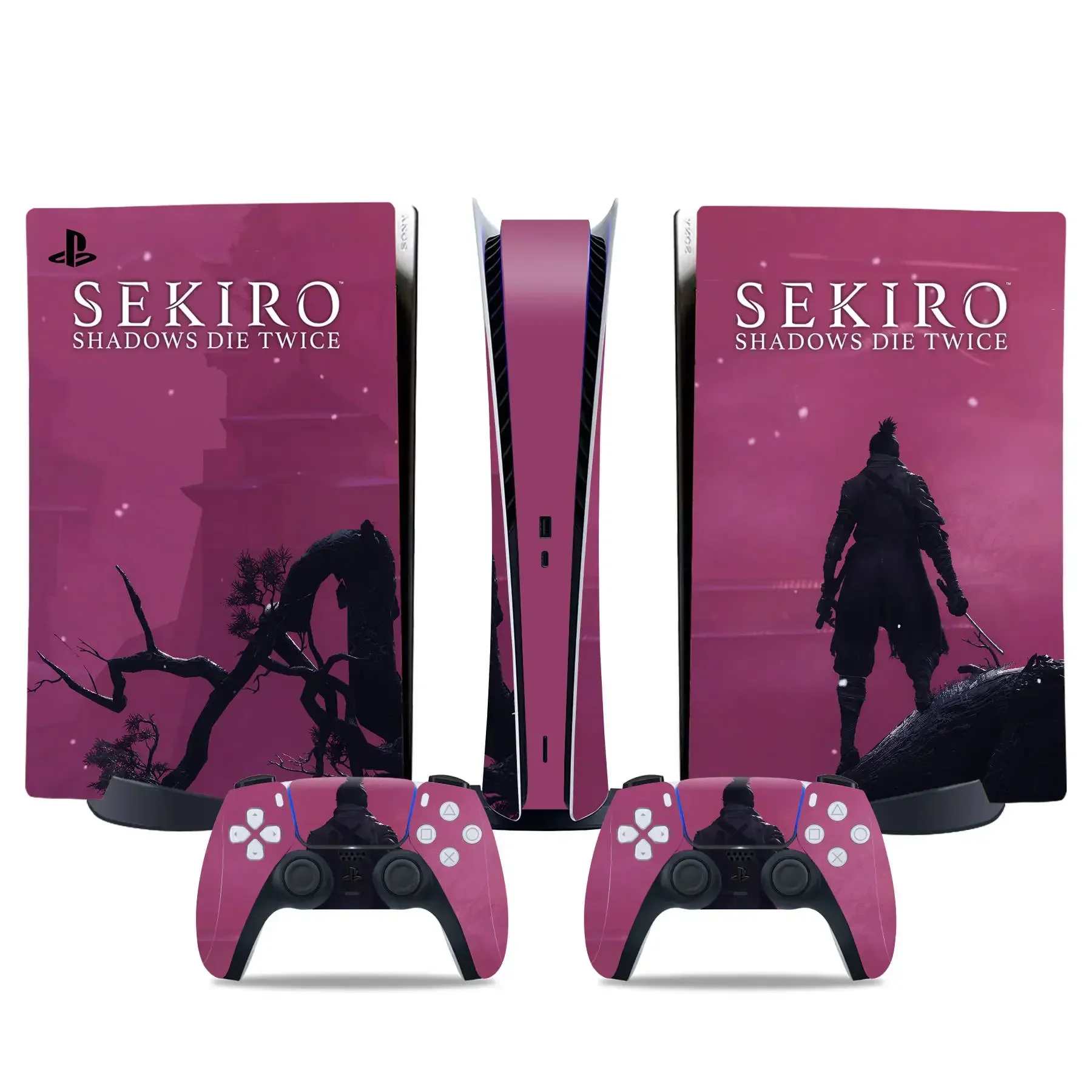 Sekiro schaduwen sterven tweemaal Vinyl Decal Skin Sticker voor PS5 Digital Controller Console Case controller skin sticker