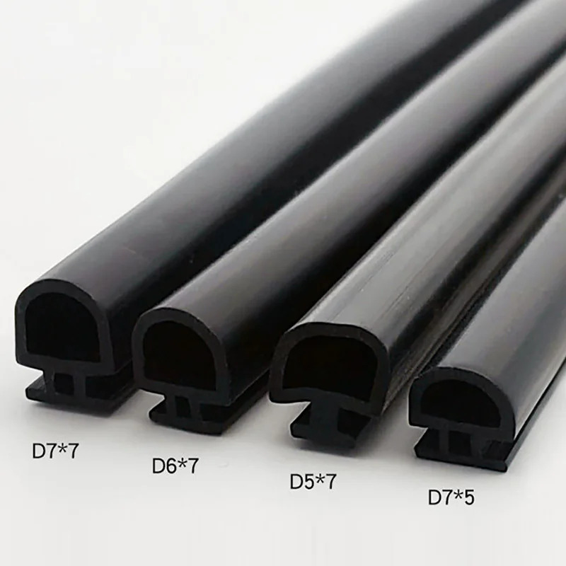 

5M Broken Bridge Aluminum Alloy Door Window Slot Sealing Strip Flat Opening Window Silicone Strip Windproof Insulation Strip