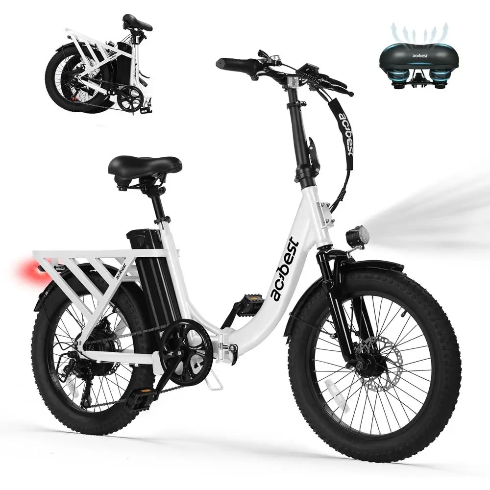 

20'' Adult Electric Bike with 1200W Motor, 7-Speed, 28MPH, 48V 499Wh Battery, Up to 55 Miles Range