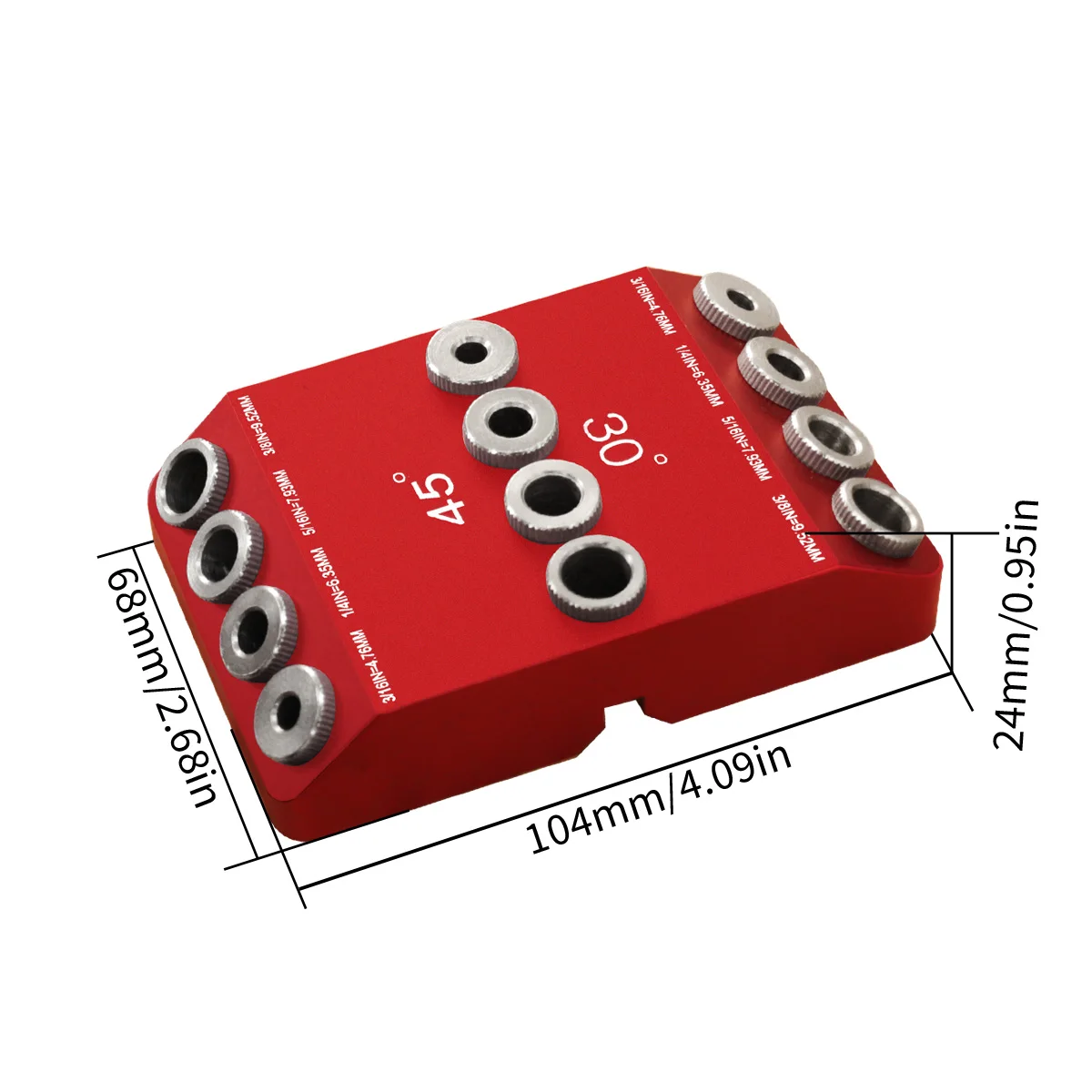 Multi Angle Drilling Locator Kit - 30/45/90 Degree Angle Oblique Pocket Hole Jig DIY Woodworking Tools Inclined Hole Plug Jig