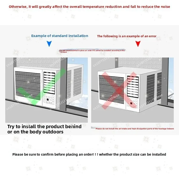 Window type air conditioner  single cooling type variable frequency household window integrated machine