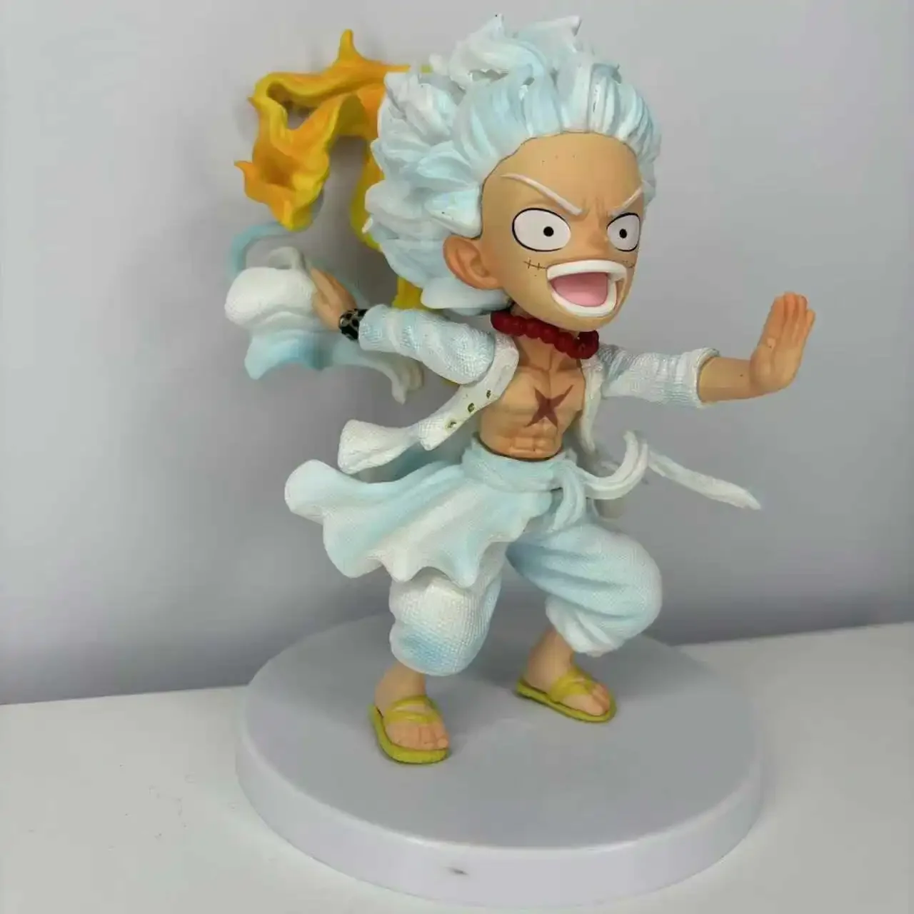 Figur aksi 14CM satu buah, patung tokoh Nika Luffy bentuk api, koleksi meja, dekorasi Model animasi, hadiah animasi