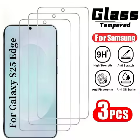 3Pcs HD ClearTempered Glass for Samsung Galaxy S25 Edge S24 S23 Ultra S22 S21 S20 Plus S24 S23 FE Anti-Scratch Screen Protector