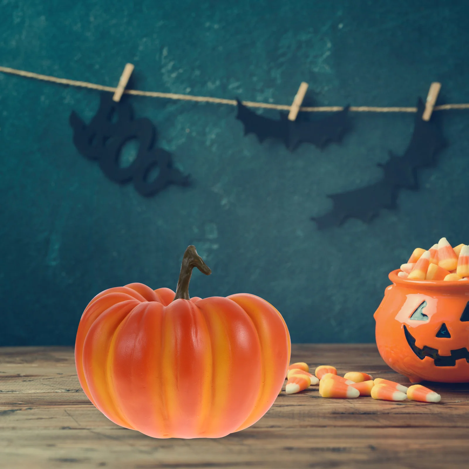 

Halloween Resin Pumpkin Decoration Orange Desktop Decor Festival Home Party Pumpkin Ornament Halloween Decoration