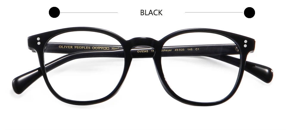 Ov Designer Acetat Runde Glas Rahmen Für Männer Optische Brillen Ov5345 Vintage Medium Oval Spektakel Myopie Rahmen Oculos De Grau – Detail 19