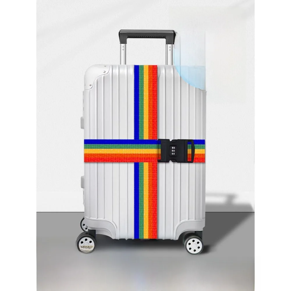 

Travel Lage Strap Cross One Word Password Lo Carry-On Bag Paing Tie down Fixed Binding Tape for Suitcase Bag