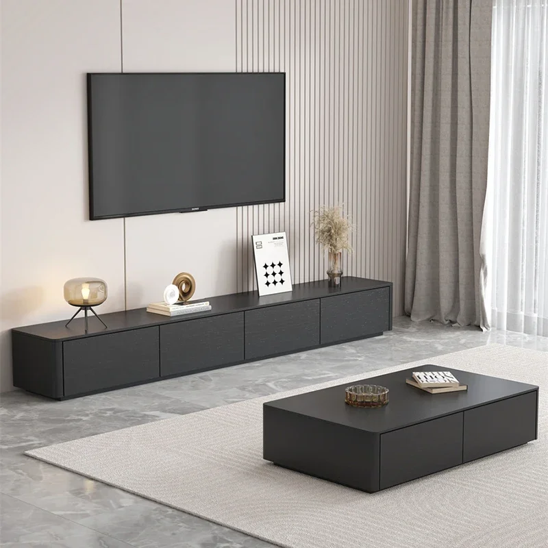 

Console Stand Tv Stand Cabinet Floor Aesthetic Solid Wood Black Tv Stand Cabinet House Hotel Gabinete Gamer Pc Nordic Furnitures