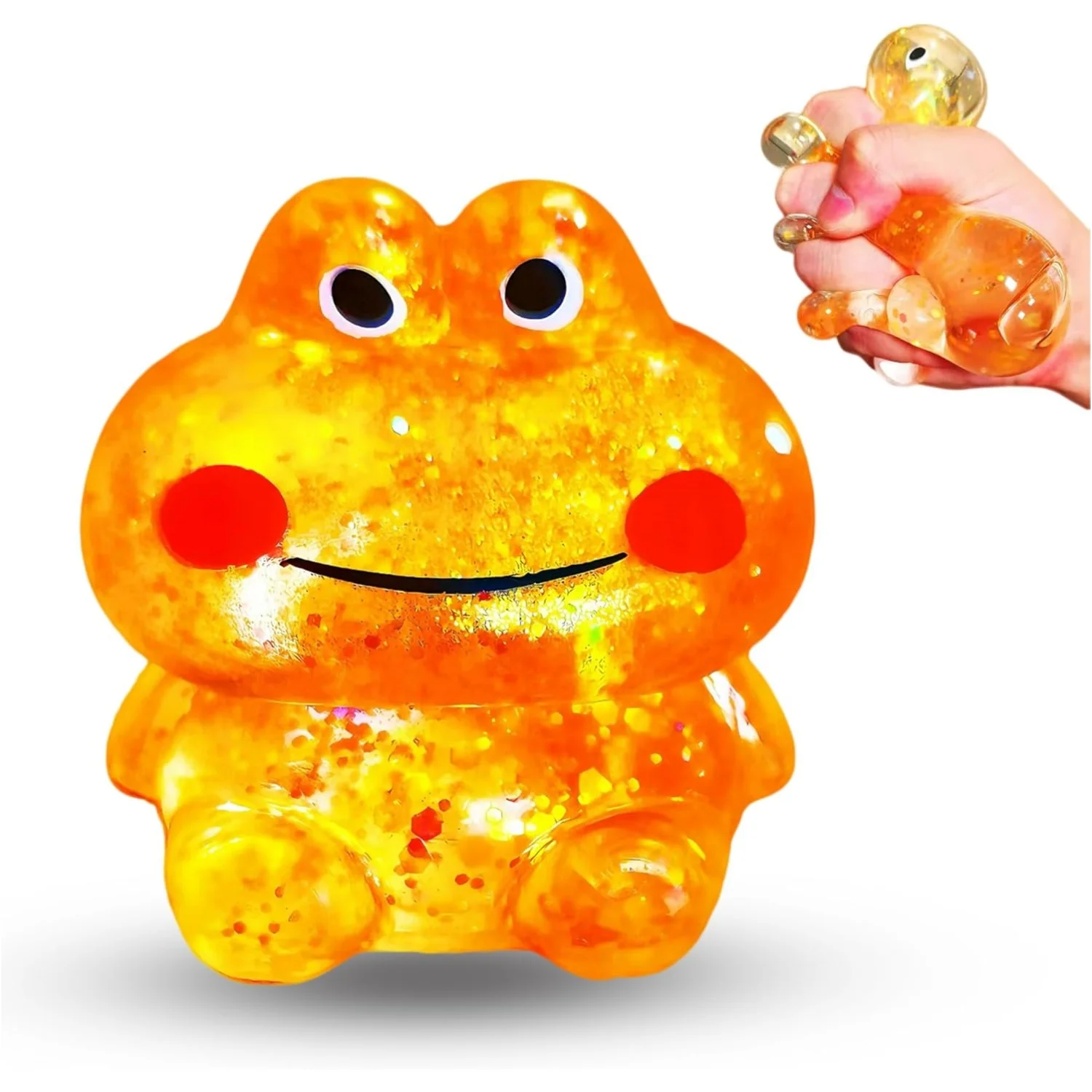 Squishy Frog Stress Balls Stretchy Squish Ball Sensory Squeeze Fidget Toys Stress Relief Balls for Kids Anxiety Relief Gifts