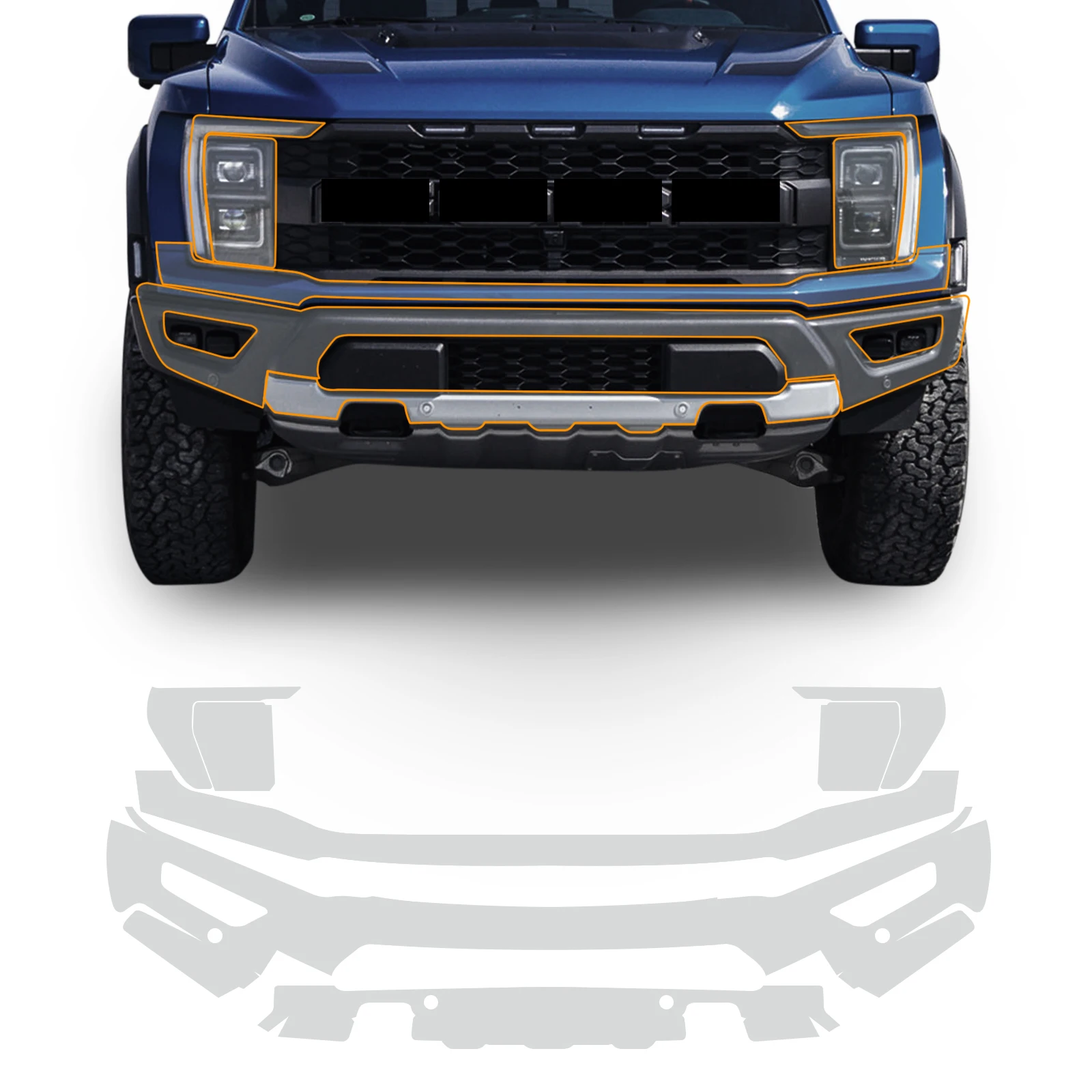 

For Ford F 150 Raptor 2022 2023 Invisible Car Wrap TPU Film Protective Layer Scratch Resistant Car Modification Accessories