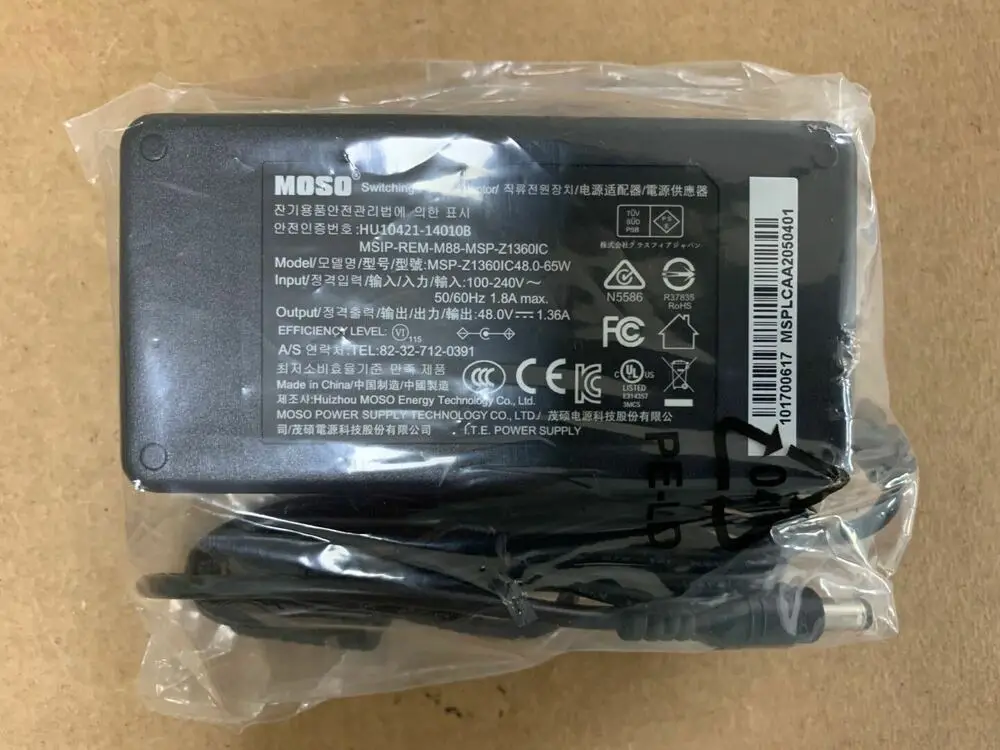 

1pcs MOSO MSP-Z1360IC48.0-65W DC48V 1.36A Haikang POE recorder power supply