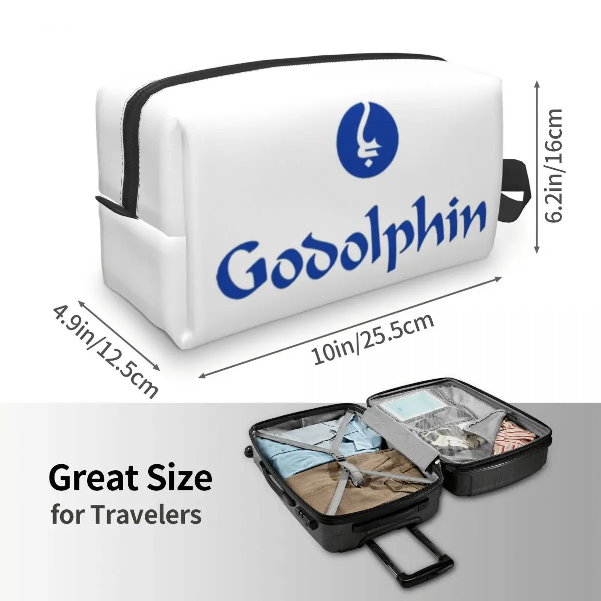 Godolphin レーシング メイクアップバッグ 化粧品オーガナイザー ストレージ Dopp キット トイレタリー化粧品バッグ 女性用 美容旅行鉛筆ケース