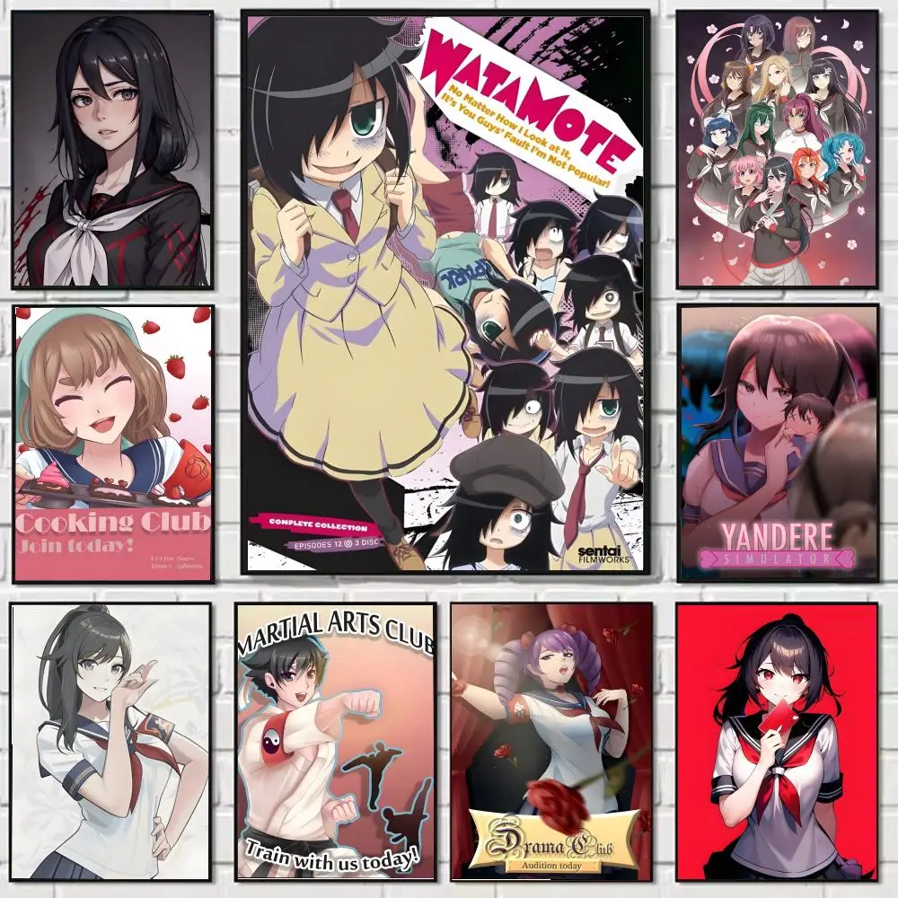Yandere Simulator اللوحة الخط قماش المشارك: تجعد الحرة للماء دائم جميع الفضاء جدار ديكور