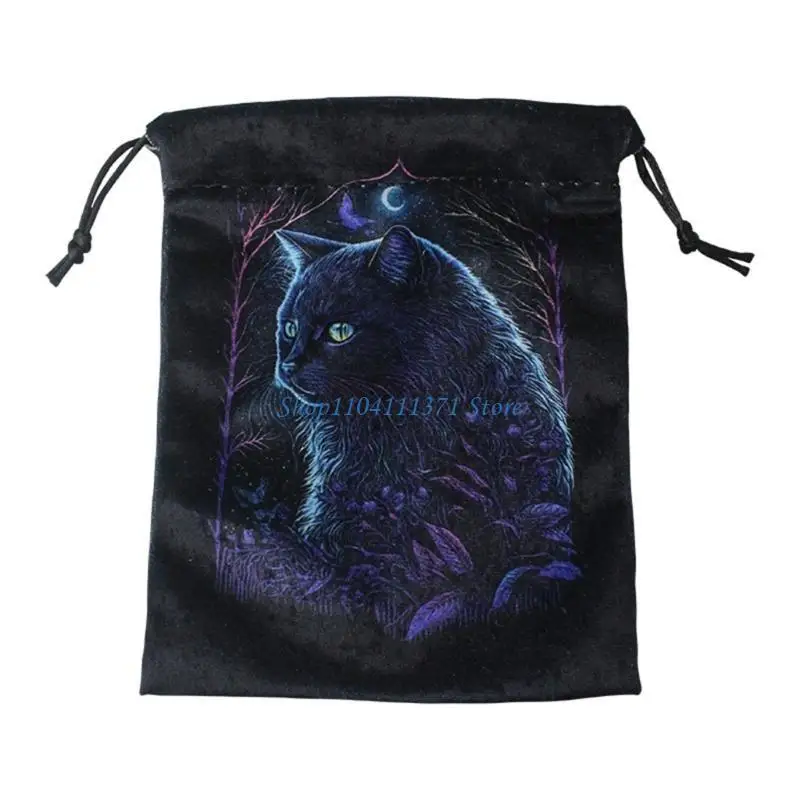 

P9FC Mini Jewelry Dices Card Gifts Bag Drawstring Pouches Divinations Tarots Bag