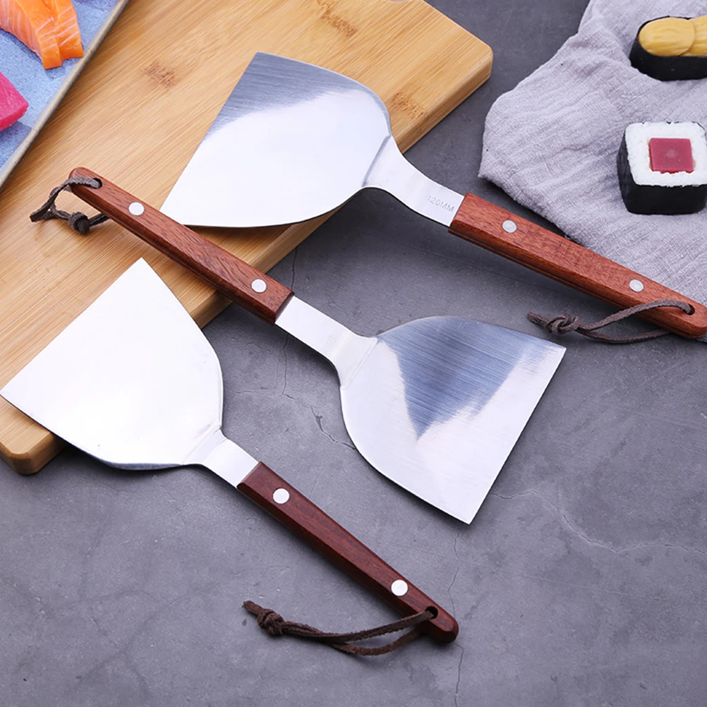 

Stainless Steel Shovel Wooden Handle Wide Surface Tool Professional Pizza Peel Pancake Transfer Tool For Home Kitchen