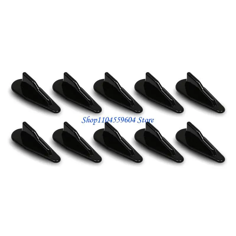 

12QM Upgraded Fish Fin Spoiler 10Pcs Universal Black Color Car Roof Fish Fin Spoiler Wing set Generators for Vehicle