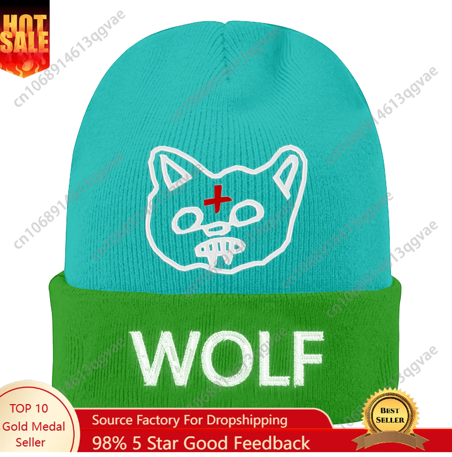 Tylers Caps Mans Womans Beanie Hats The Creator Embroidery Skull Hat Wolf Golf Winter Warm Knitted Cap Outdoor Casual Headwear