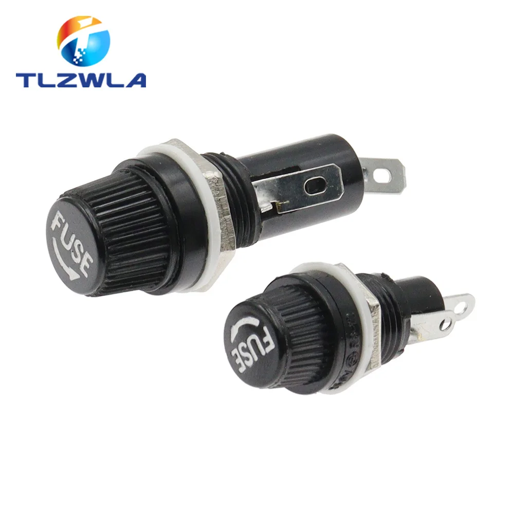 

5PCS R3-12/13 5X20MM 6X30MM Fuse Holder 10A 125V/250V Panel Mounting High Temperature Resistance Bakelite 5*20mm Fuse Boxes