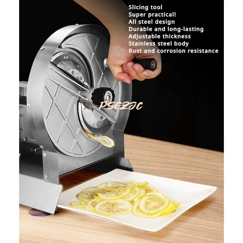 

Stainless Steel Manual Lemon and Potato Multifunctional Commercial Hand Cranked Fruit and Vegetable Slicing Tool