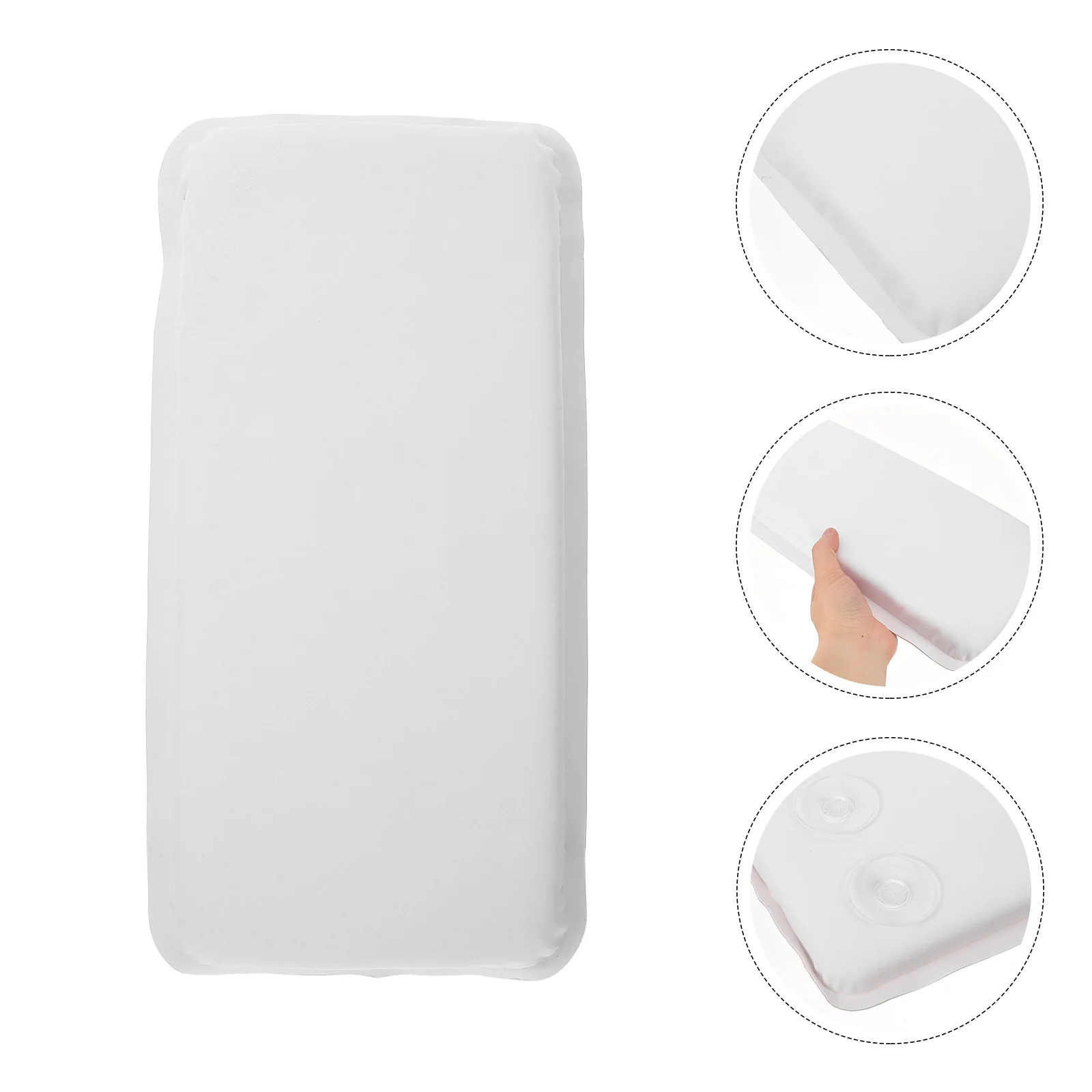 

Spa Bath Pillow Cushion for Bathtub White Pillows Sponge Suction Cup Comfortable