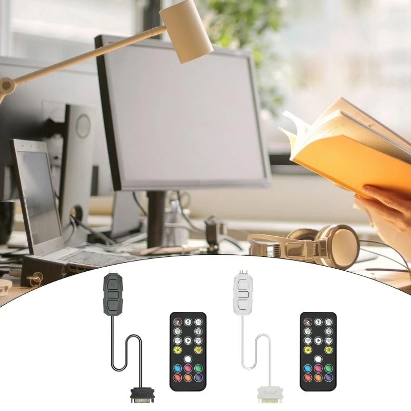 HX6A 5V 3PIN Argb Computer Fan Controller พร้อมระยะไกลฮับ SATAS Power RGBS เพื่อปรับปรุงแสงสว่าง