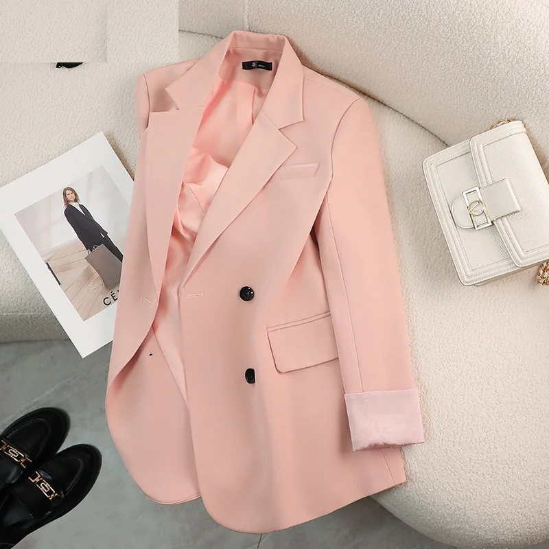 

Women Blazer Office Lady 2024 Elegant Notched Women Blazers Jackets Single Breasted Long Sleeve Work Female Suit Coat Outerwear