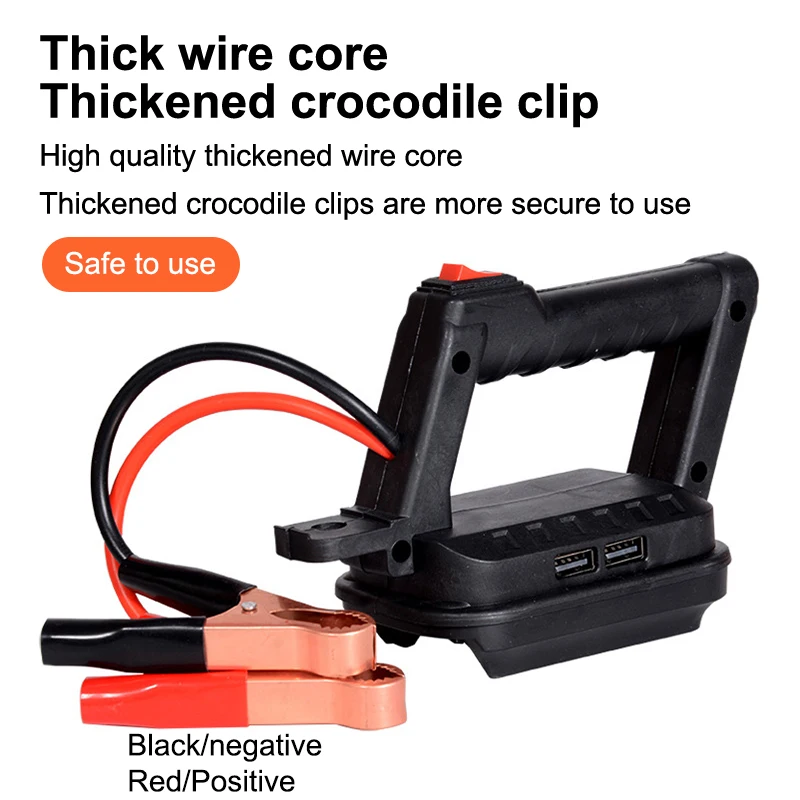 

1PCS Portable Jump Cables Black Red Jump Starter Cables Battery Not Included Wear-resistant Non-deformed Quick Installation 1PC