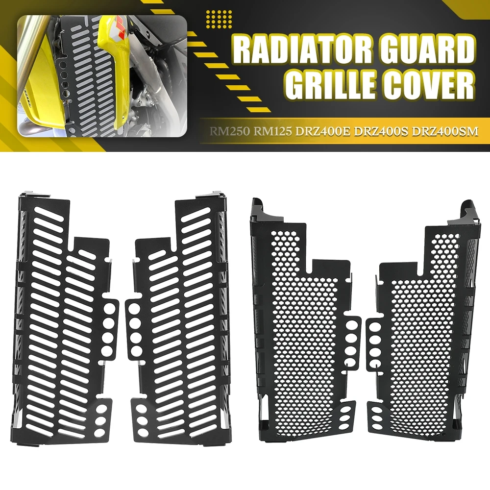 Motorcycle Side Radiator Grille Guard Cover Mseh Protection Set FOR Suzuki RM250 RM125 DRZ400 DRZ400E DRZ400S DRZ400SM 2005-2023