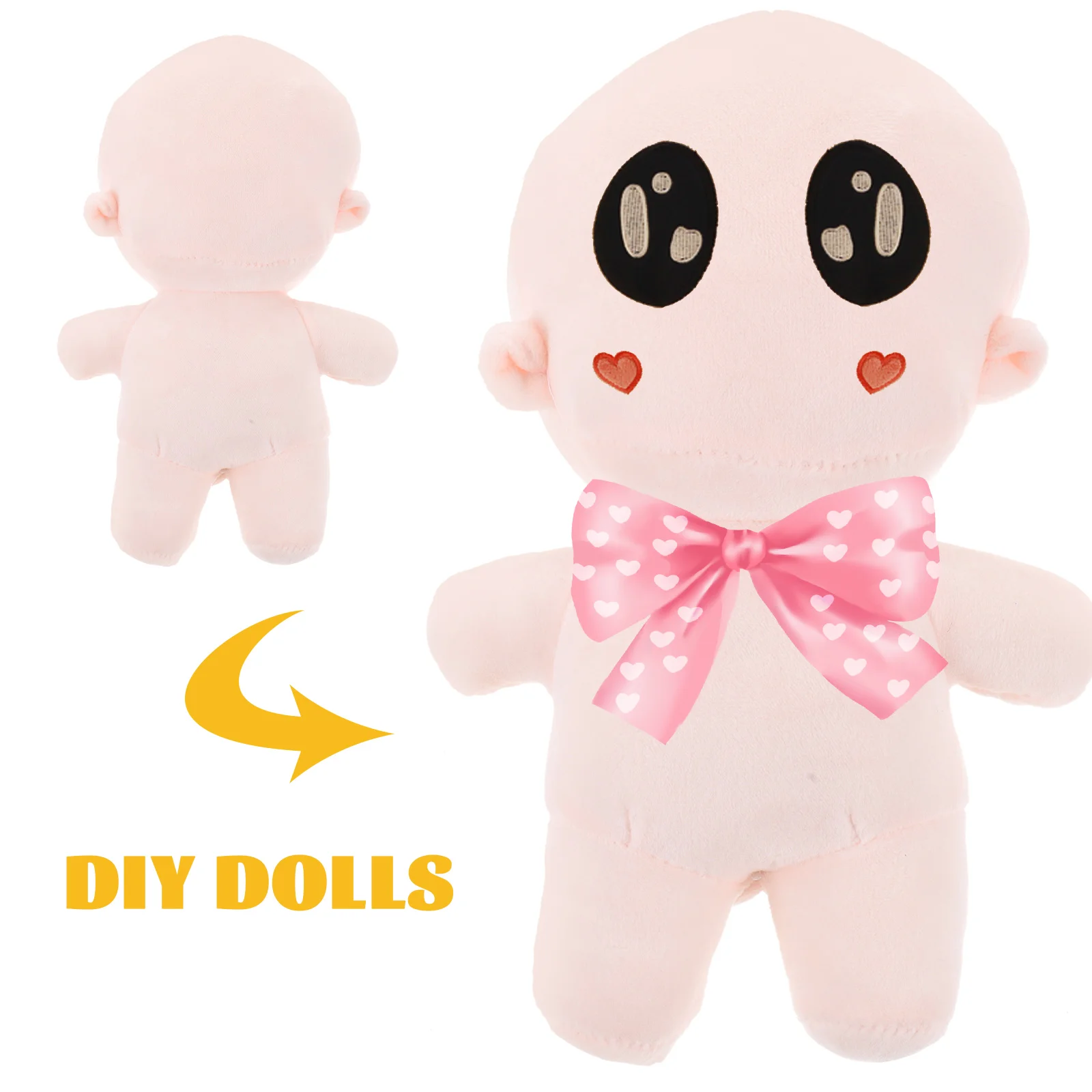 Body Blank Toy Girl Unfinished Humanoid Stuffed Adorable Plush Child Girls Toys