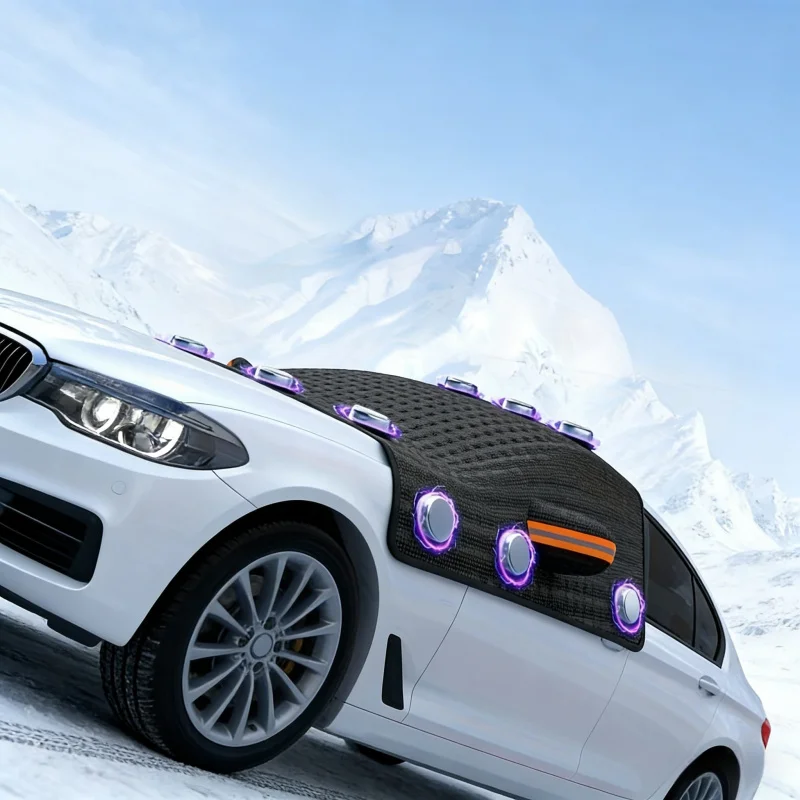 

Winter universal car front sunshade, thickened for sun and snow protection, easy to install and retractable