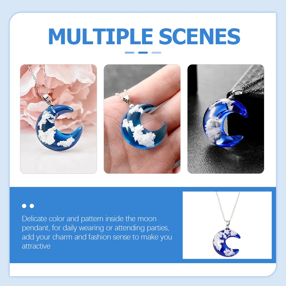 

Moon Necklace for Women Resin Copper Pendant Lightweight Dainty Chain Necklace for Daily Party Wear Unique Jewelry Gift