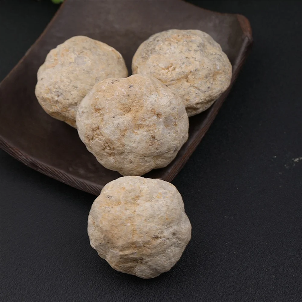 Géode d'agate naturelle non ouverte, Citronap Energy Guérison brute, grappe de cristaux de charbon brut