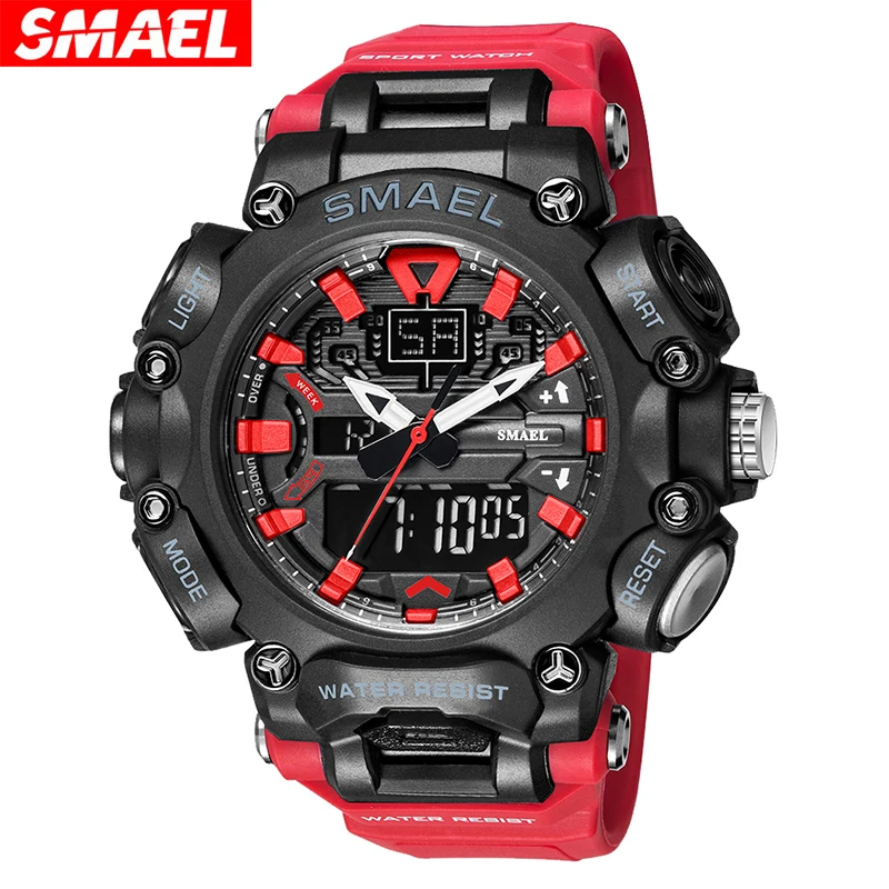 SMAEL 8053 Tactical Large Dial Personalized Trendy Multifunctional Waterproof Outdoor Sports Men's Watch