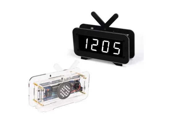 Digital LED electronic clock making kit, voice version clock, 51 microcontroller clock, DIY making parts kit