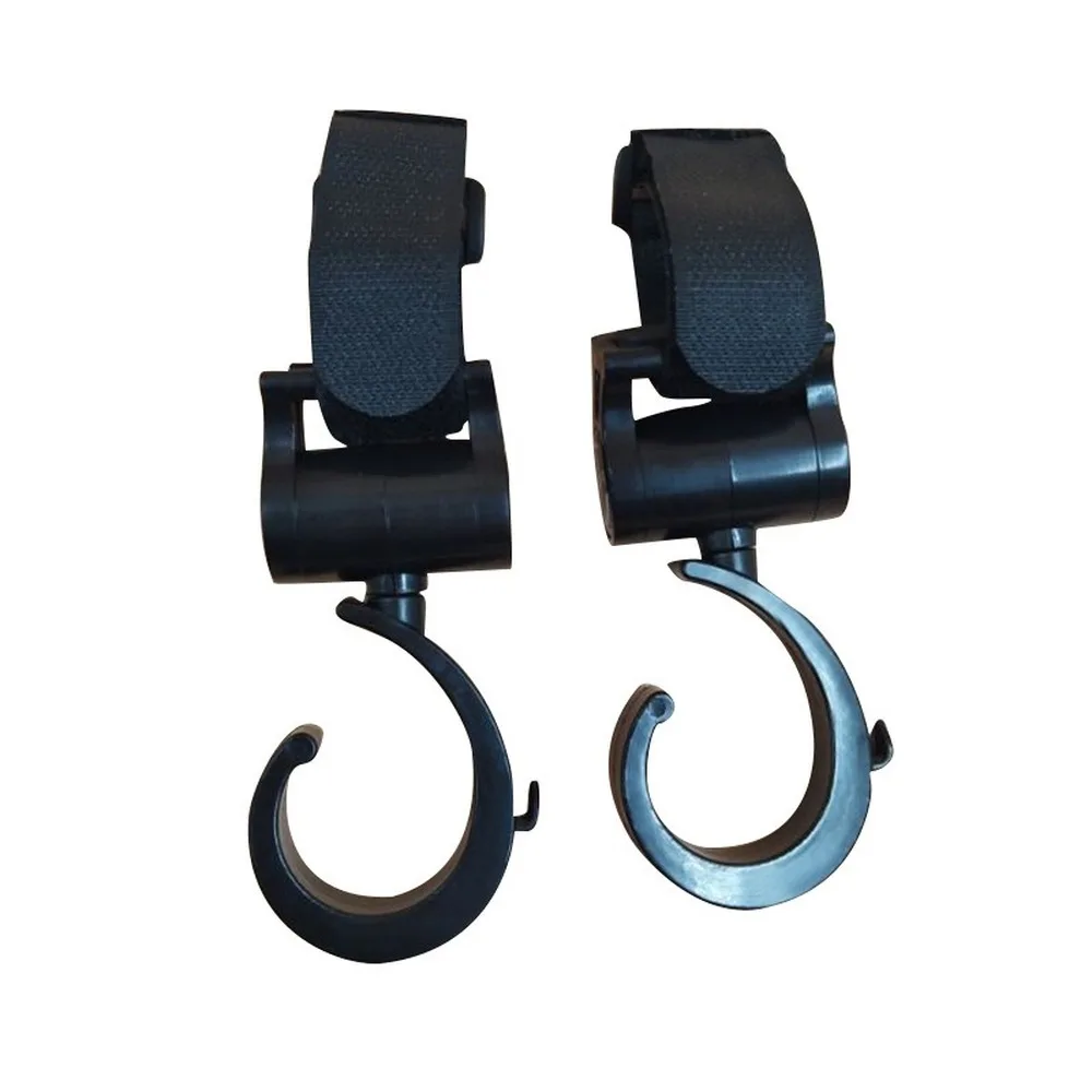 2pcs Baby Hanger Baby Bag Stroller Hooks Pram Rotate 360 Degree Baby Car Accessories Stroller Organizer Stroller Accessories
