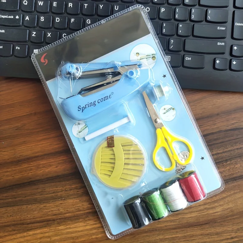 Portable manual sewing machine set for household mini sewing machines
