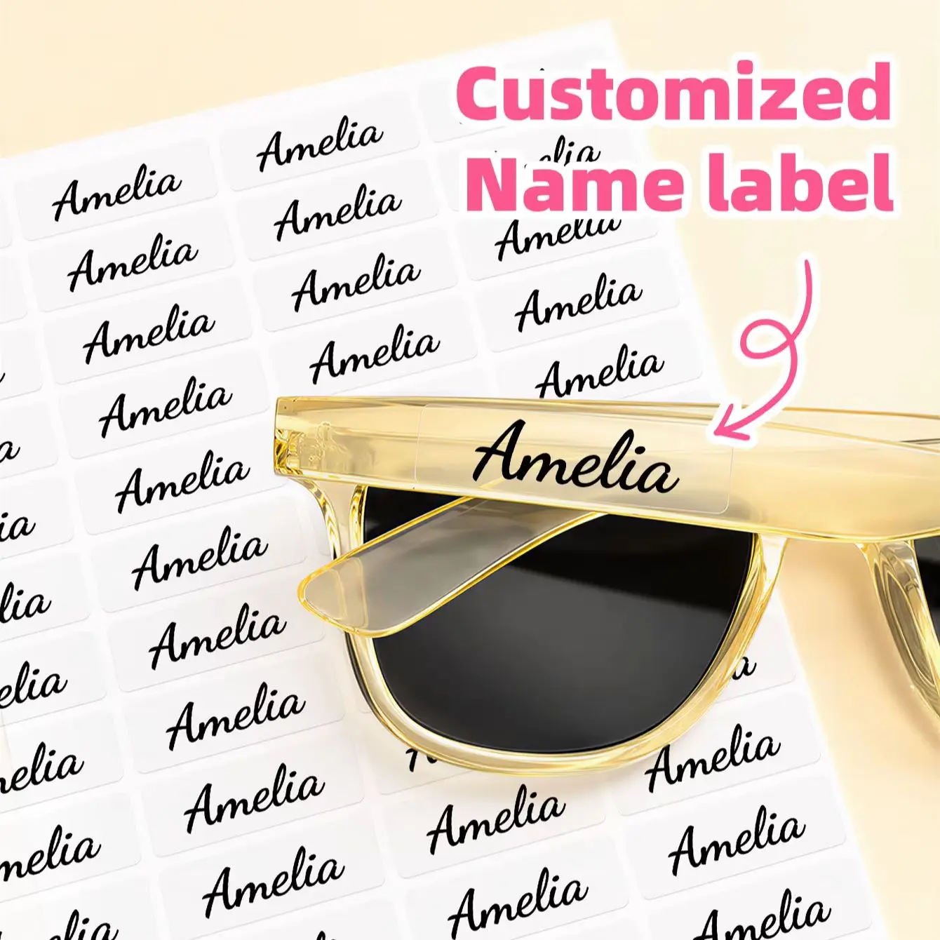 1-300PCS Custom Name Stickers Personalized Waterproof Labels for School, Backpacks, Water Bottles, Headphones & Skateboards