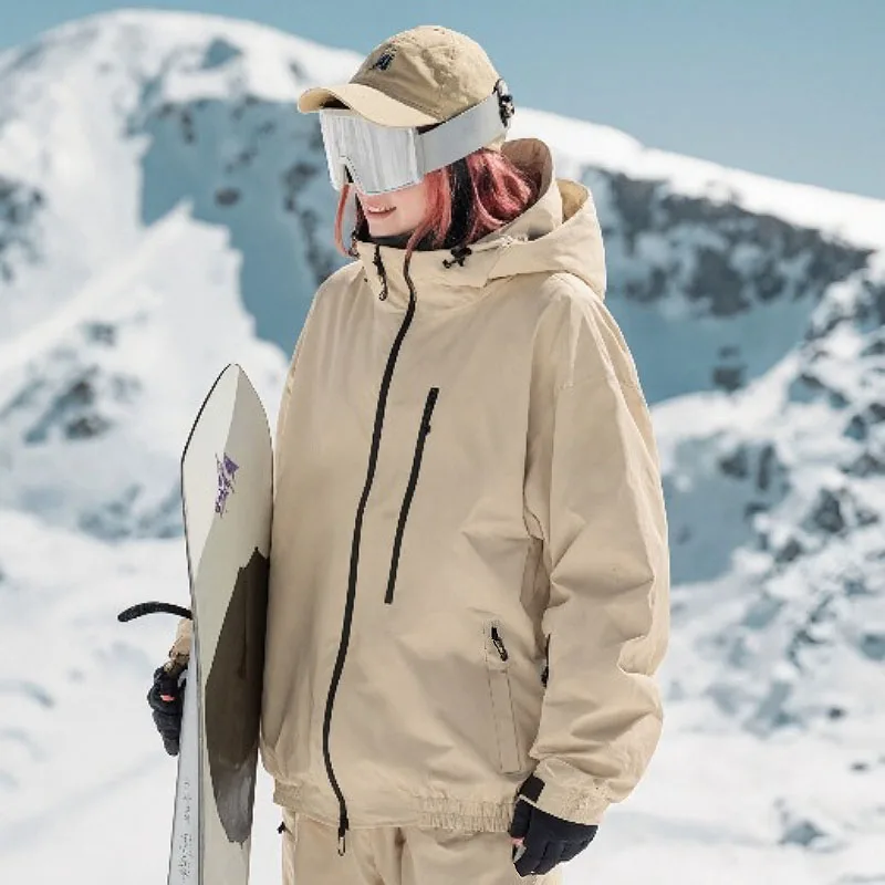 

Новинка 2024 года, мужские лыжные куртки, однотонные водонепроницаемые ветрозащитные теплые лыжные топы, дышащее термопальто для сноуборда, зимние виды спорта на открытом воздухе