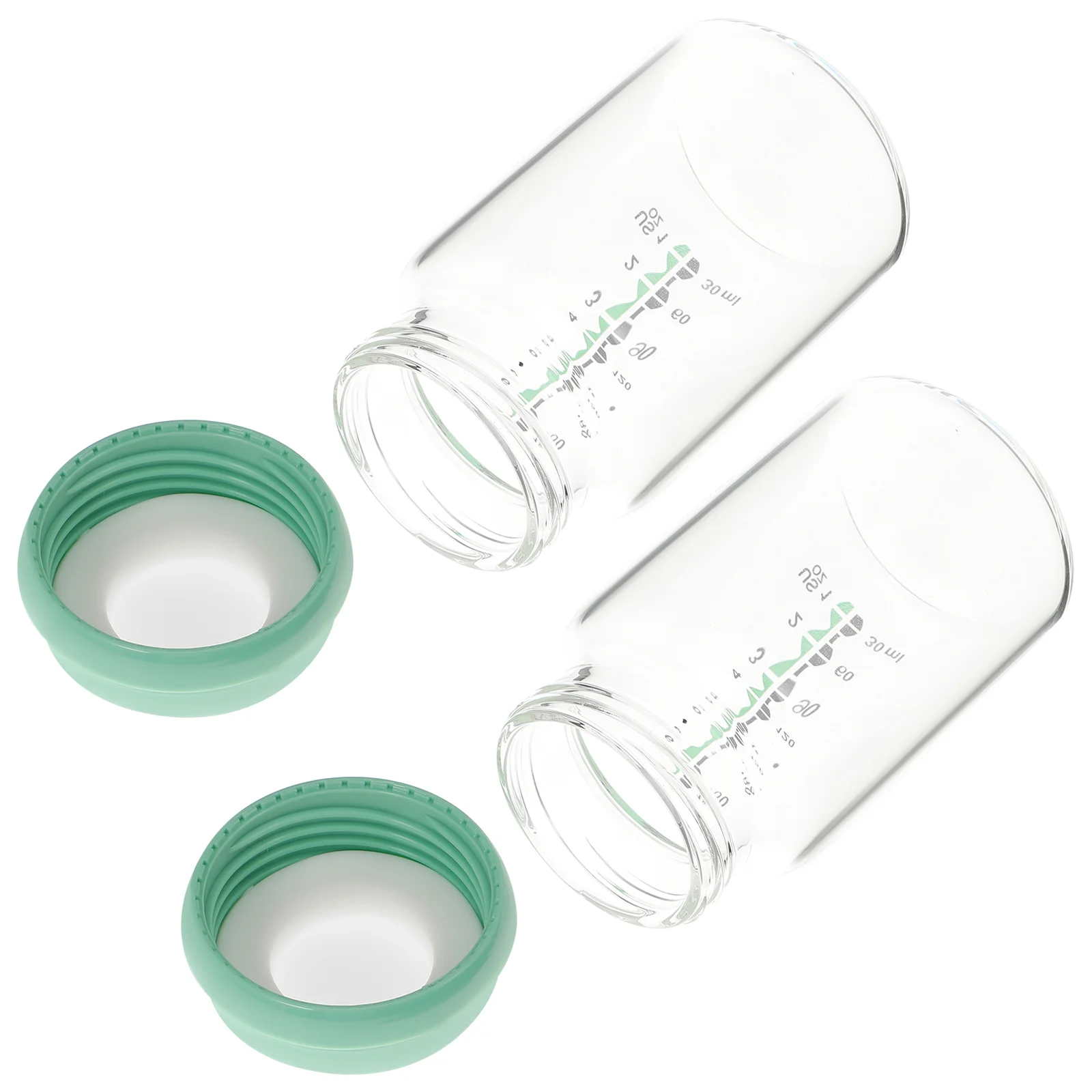 2 Pcs Feeding Bottle Breast Milk Storage Creative Nursing Bottles for Newborns Keeping Feeder Glass