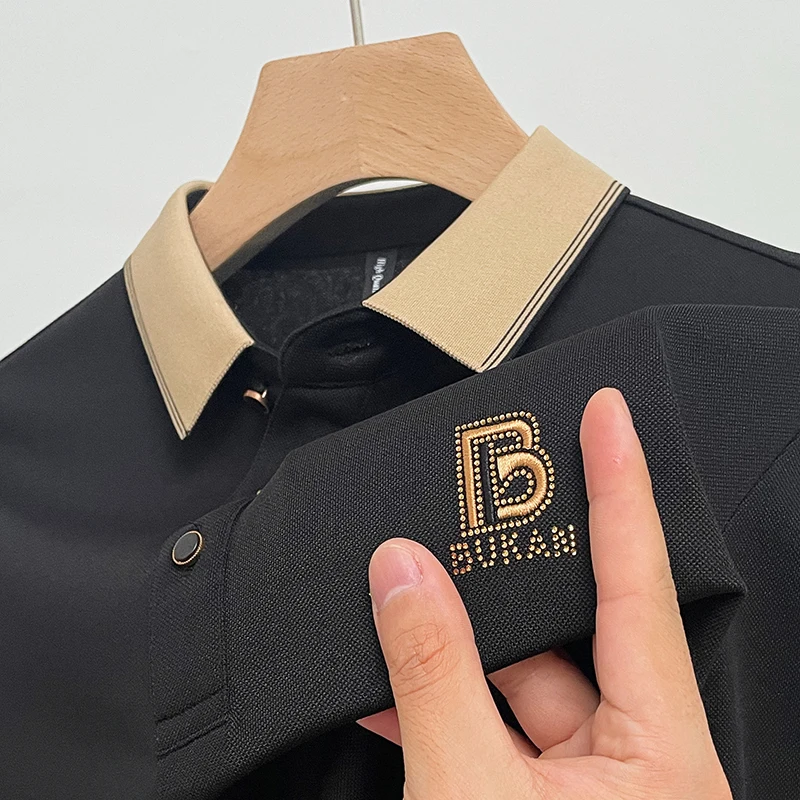 

High-end Luxury designer Autumn Business Casual Men's Long-sleeved Fashion Quality Embroidery Designer POLO Shirt Top M-4XL