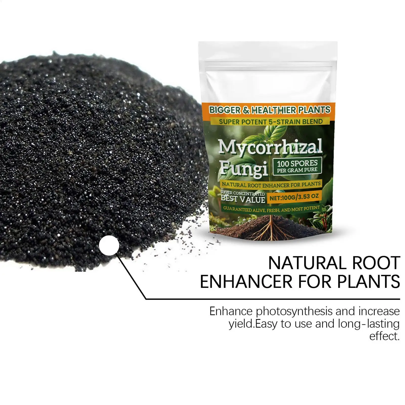 100g Root Enhancer Powder Natural Nutrition Balanced Formula Safe Green Effective Rich Nutrients For Hydroponics Soil Culture