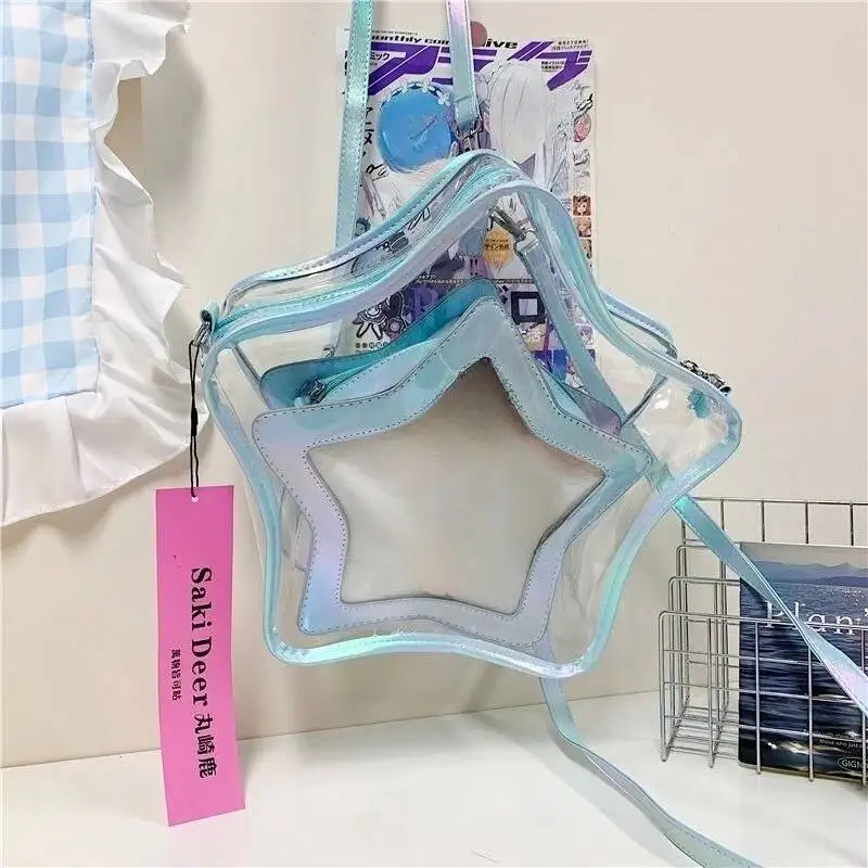 Design Ins Transparent Star Ita Bag Fashion Casual Travel Backpacks Y2k Aesthetic All Match Chic Shoulder Crossbody Bags