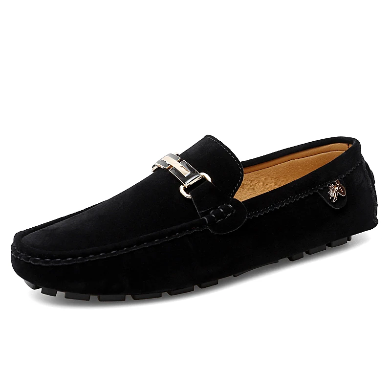 Mocassini neri per uomo taglia 48 Slip on scarpe Driving Flats donna mocassini Casual per uomo comodi mocassini maschili scarpe di lusso maschili