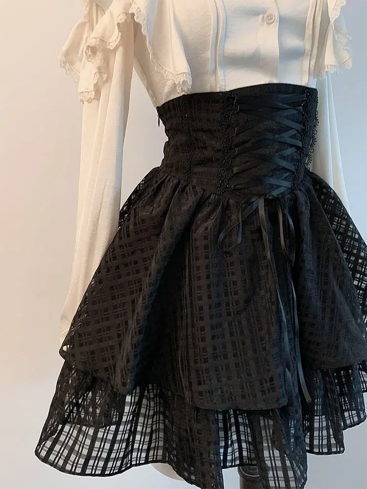 ダークゴシックボウロングスリーブサブカルチャースーツ新作オフショルダーレースツーピースセットレディースファッションスイートスリムレトロアウトフィット