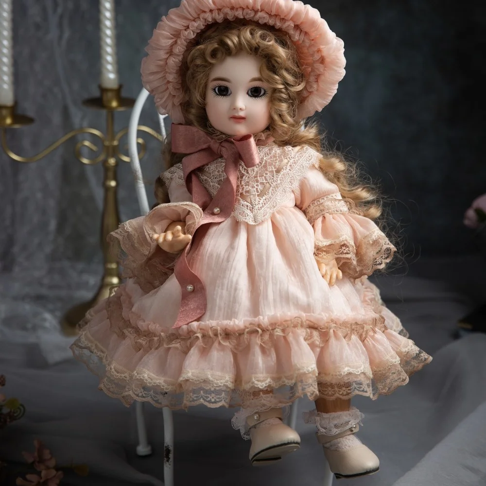 16 pollici Kawaii stile vittoriano BJD bambola zuppa retrò bambole in vinile giocattolo carino hobby raccolta originale fatto a mano arte bambini regali di Natale