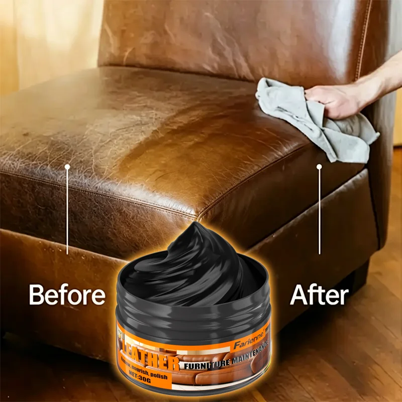 Farienne 30ml Leather Care Paste - Anti-Crack Moisturizing Conditioner for Car Seats And Furniture