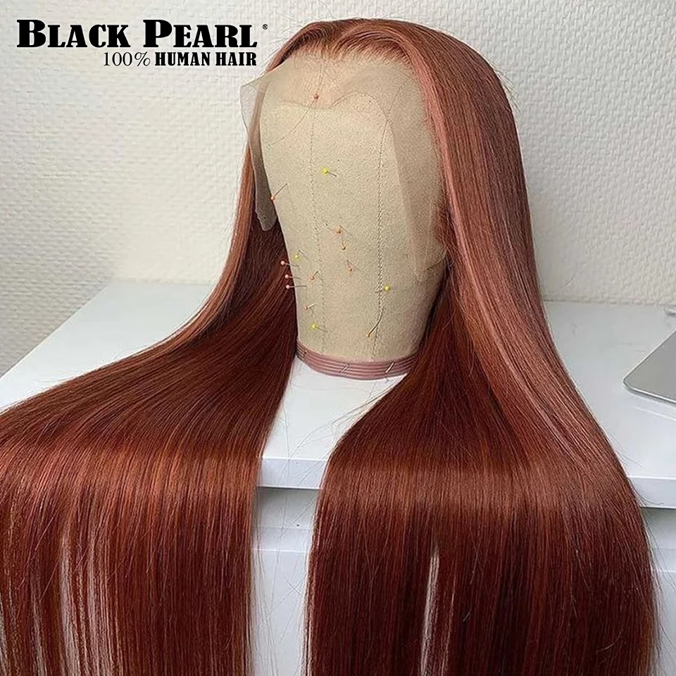 Chocolate Brown HD Lace Frontal Wig 5X5 Lace Front Straight Human Hair Wigs Transparent HD Lace Frontal Wigs for Black Women